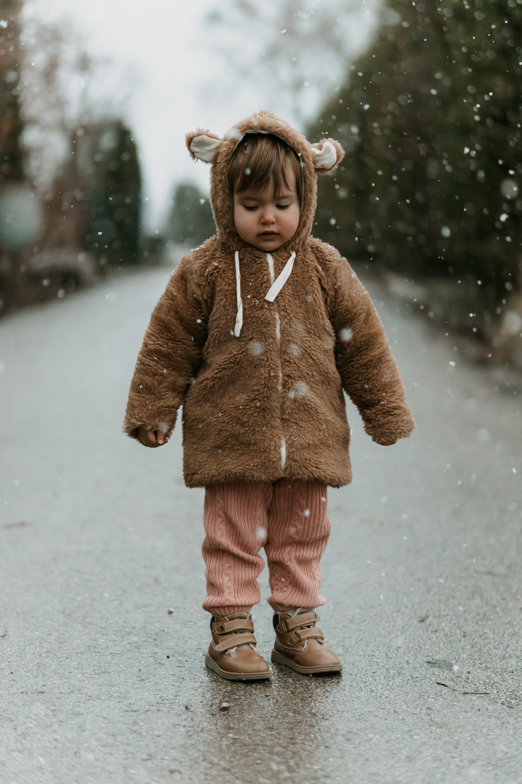 Baby/Kid Virgin Wool Jacket - Brown