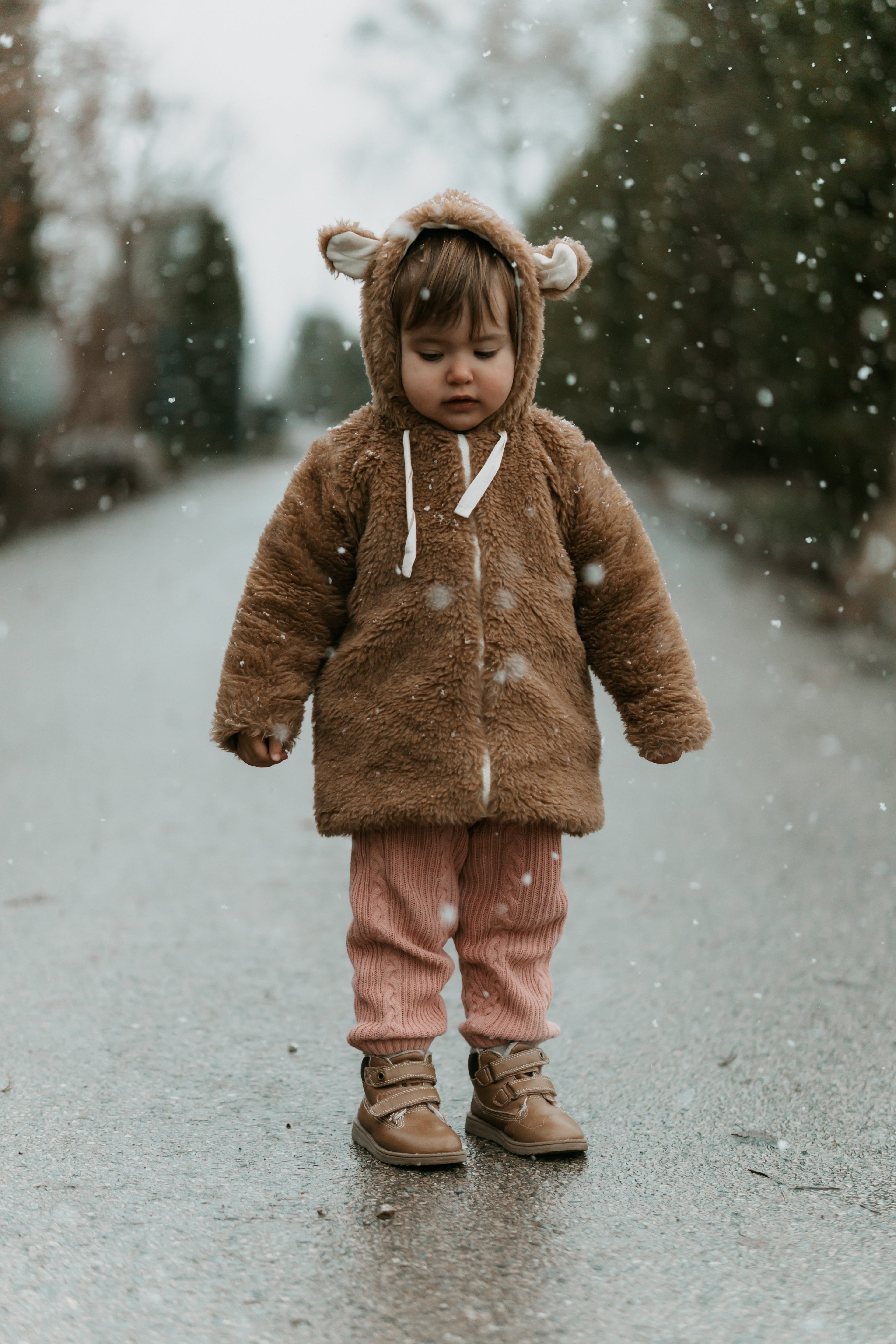 Baby/Kid Virgin Wool Jacket - Brown