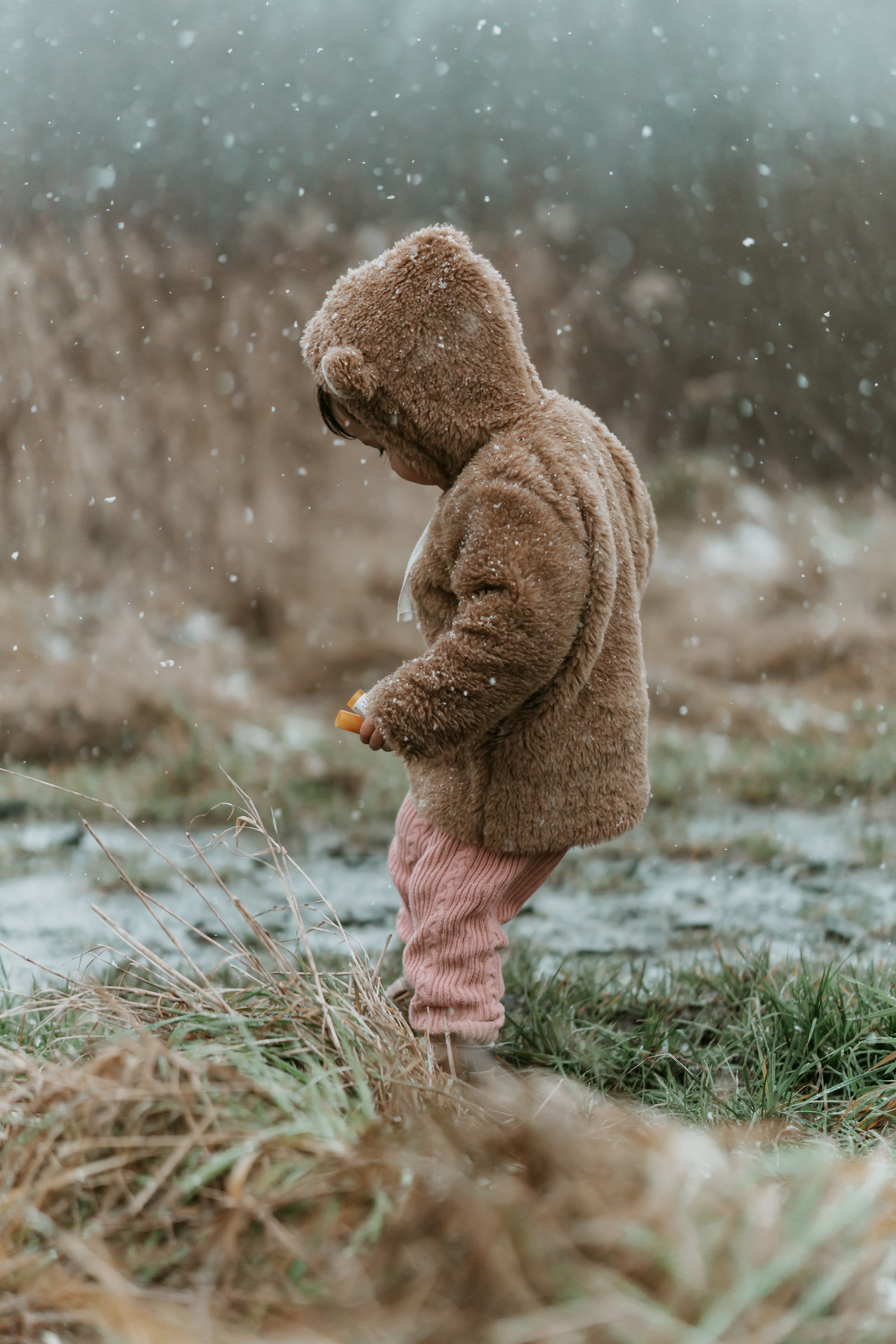 Baby/Kid Virgin Wool Jacket - Brown