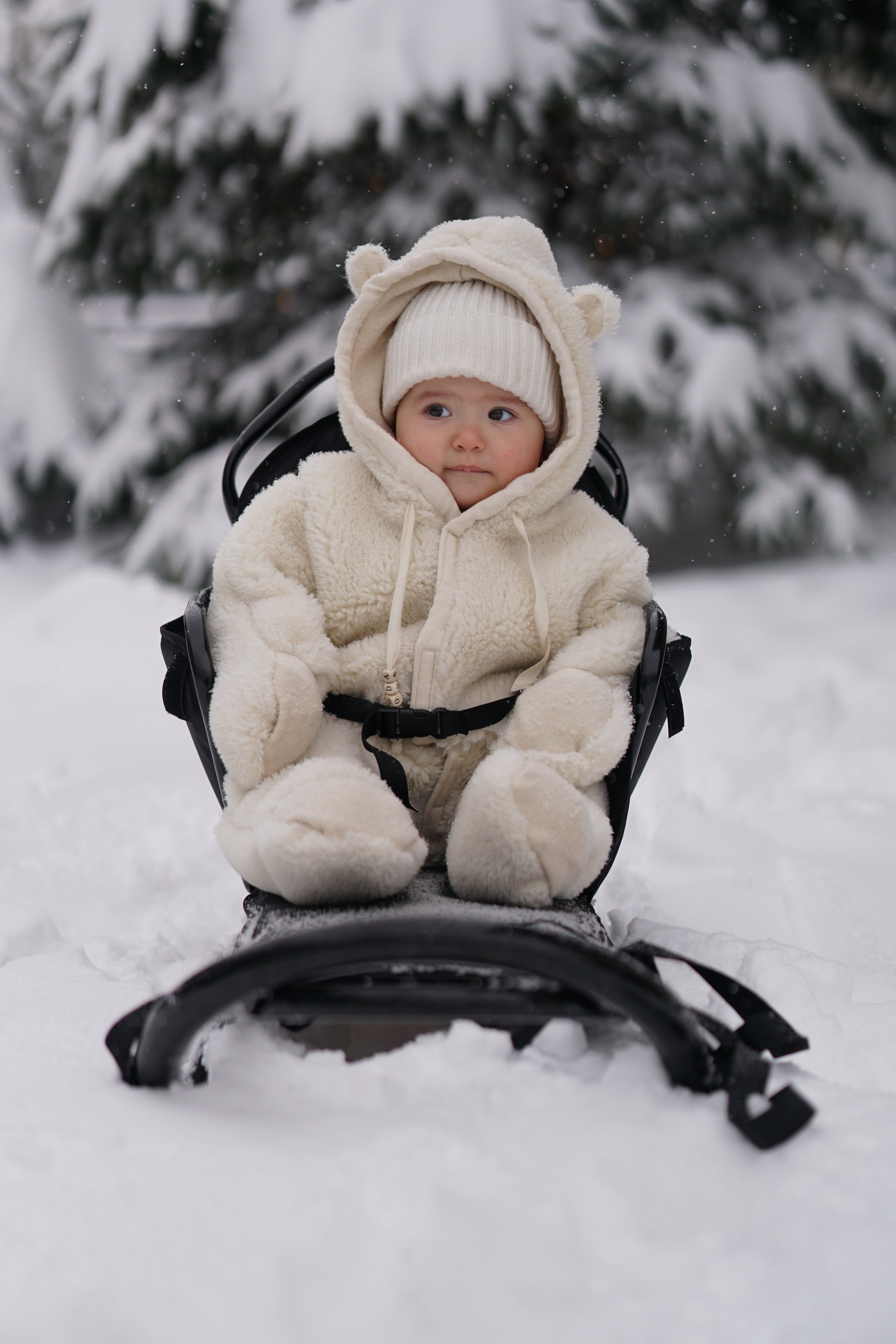 Baby/Kid Virgin Wool Overall - White