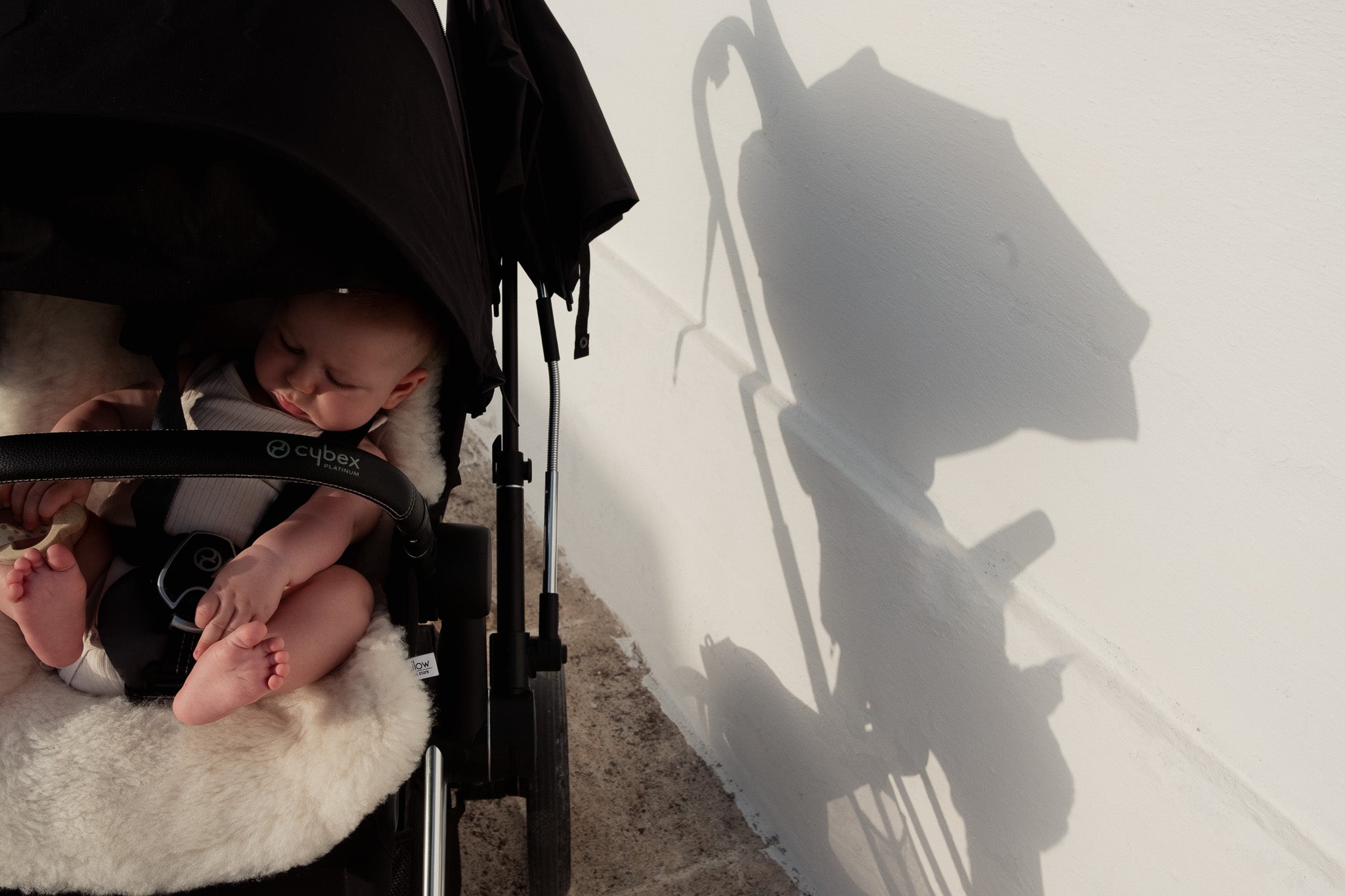 Ivory Natural Sheepskin Stroller Liner