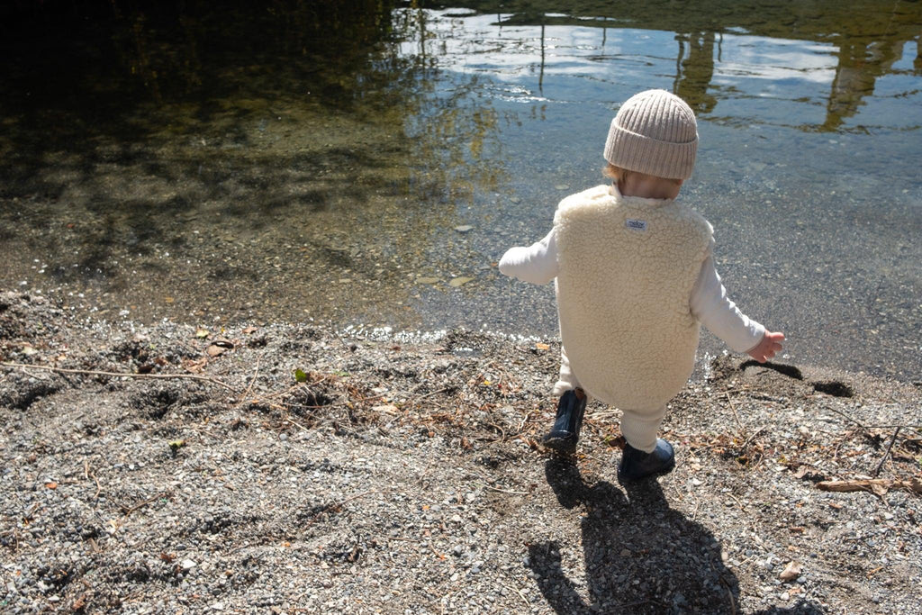 Baby/Kid Virgin Wool Vest - White
