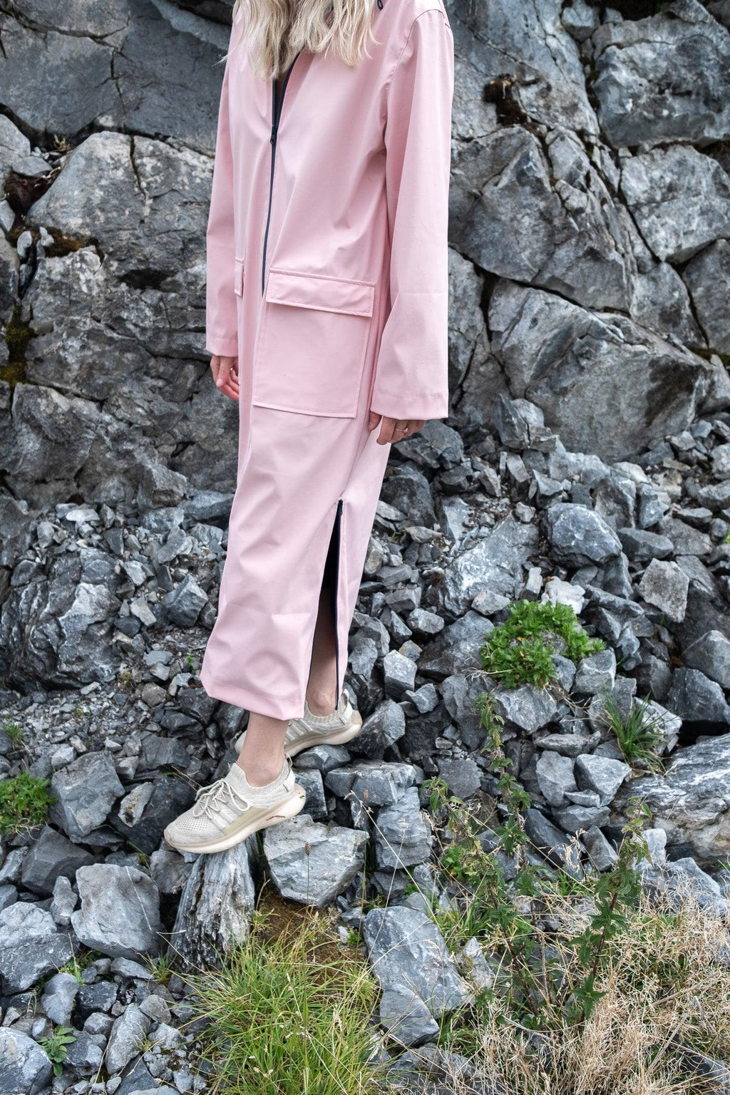 Waterproof Coat with Wool - Rosa