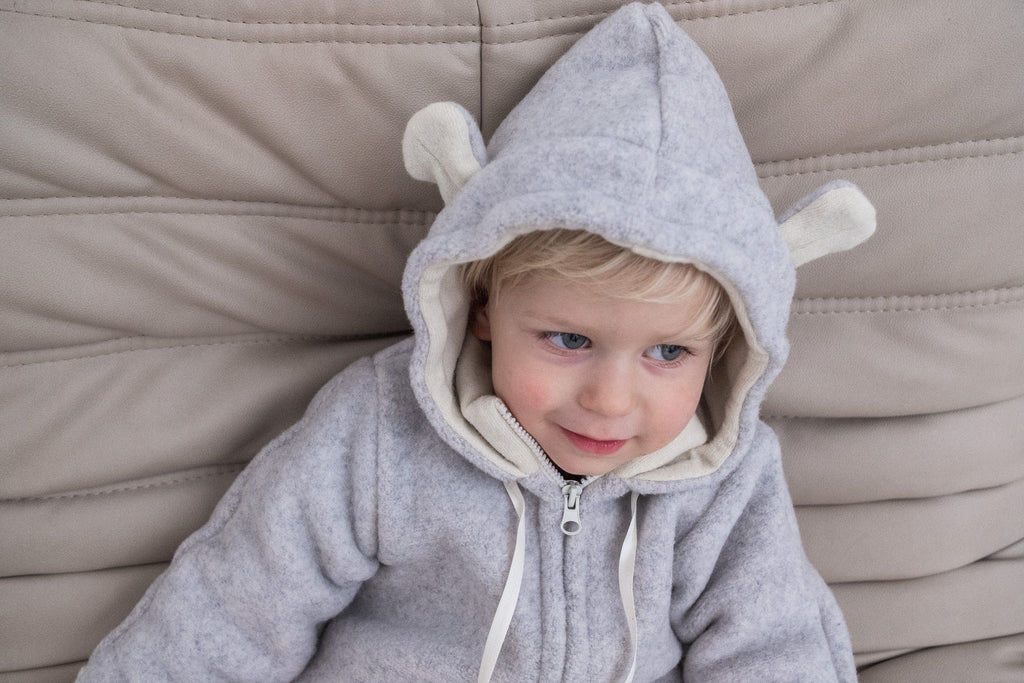 Baby/Kid Virgin Wool Jacket - Grey