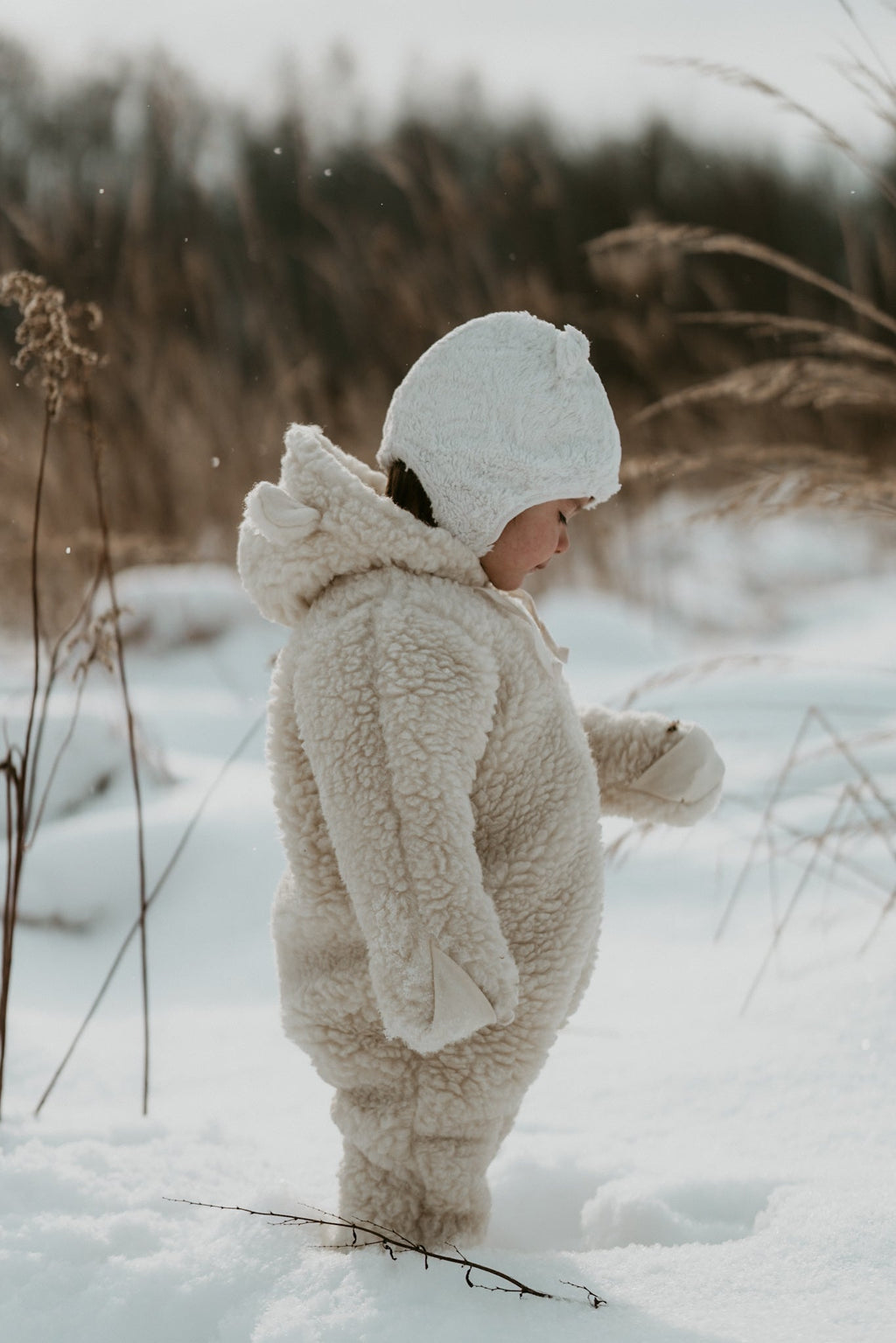 Baby/Kid Virgin Wool Overall - White