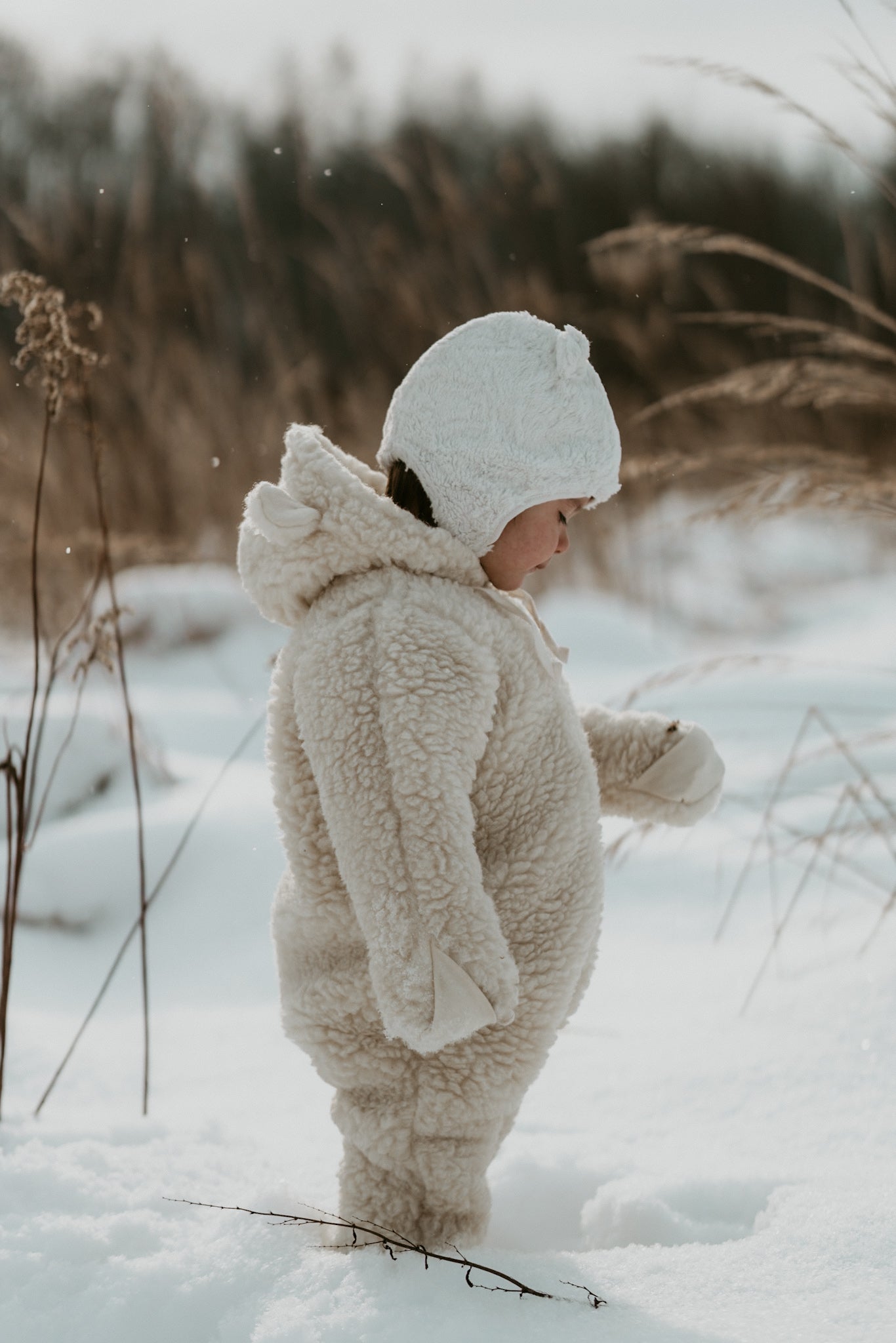 Baby/Kid Virgin Wool Overall - White
