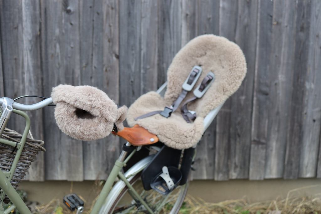 Greige Natural Sheepskin Car Seat / Stroller Liner