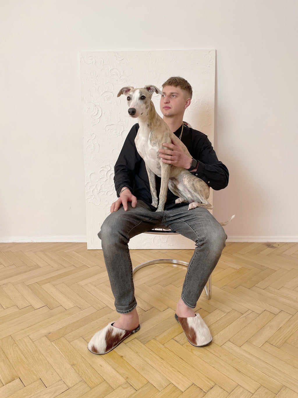 Adult Natural Goat skin Slippers